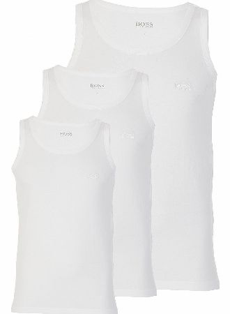 Hugo Boss Cotton Tank Top 3 Pack White
