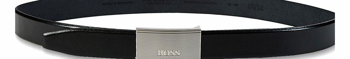 Hugo Boss Ektoro Black Leather Plaque Belt