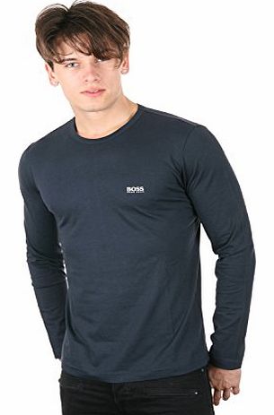 Green Label Round Neck Long Sleeve Top (M, NAVY)