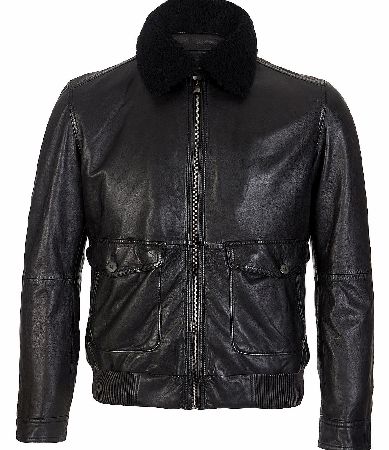 Hugo Boss Leather Jacket Glerrick in Sheepskin