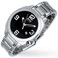Hugo Boss Maxx - Ladies`Round Black Dial Stainless Steel Watch