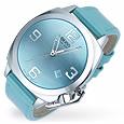 Hugo Boss Maxx - Ladies`Round Turquoise Leather Band Date Watch