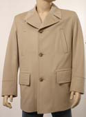 Mens Beige Cashmere 3/4 Length Coat