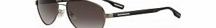 HUGO BOSS Mens BOSS 0411-S XBD HA Brown Sunglasses