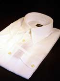 Mens White Cotton Short Sleeve Shirt (Black Label)