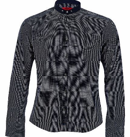 Hugo Boss Navy Erren Polka Dot Shirt