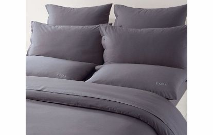 Hugo Boss Plain Dye Bedding Charcoal Fitted Sheets Double