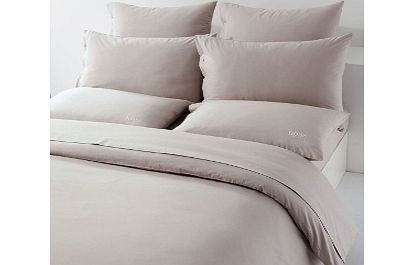 Hugo Boss Plain Dye Bedding Stone Flat Sheets 240 x 310cm