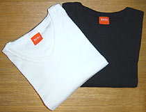 Hugo Boss Plain V-neck T-shirt (Logo on Back)