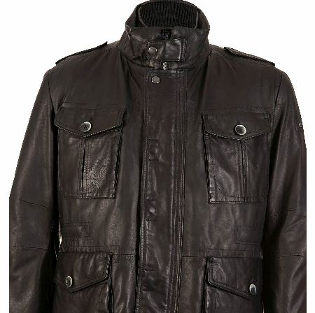 Hugo Boss Sernom Leather Jacket