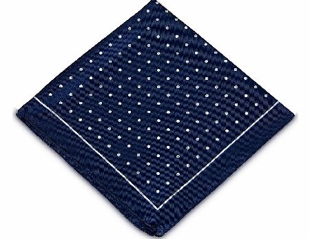 Hugo Boss Silk Navy Pocket Square