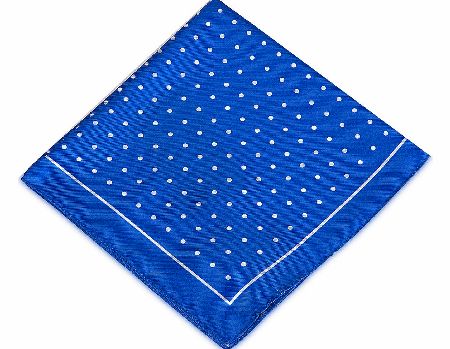 Hugo Boss Silk Pocket Square Blue