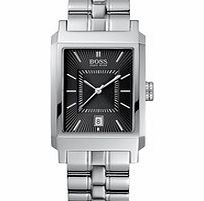Hugo Boss Silver-tone and black dial bracelet watch
