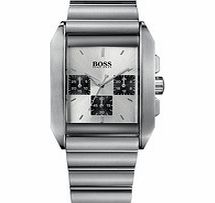 Hugo Boss Silver-tone square dial bracelet watch