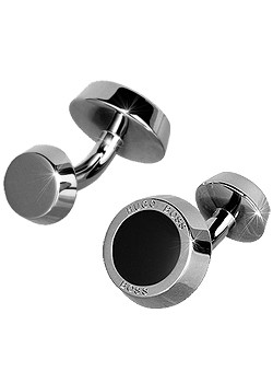 Hugo Boss Simony Black Circle Cufflinks 50193675