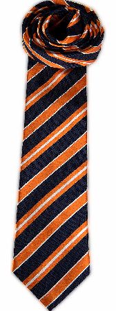 Hugo Boss Stripe Silk Tie Orange