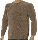 Hugo Boss Taupe Brushed Cotton Sweater - Black Label