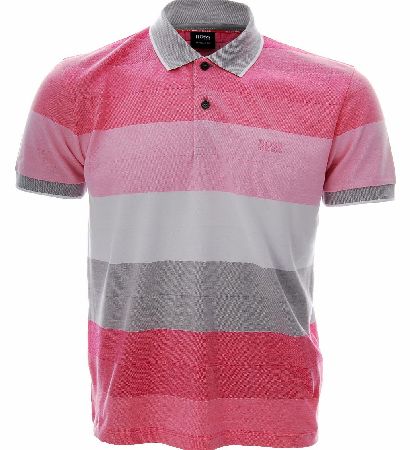 Hugo Boss Treviso Stripe Polo Pink