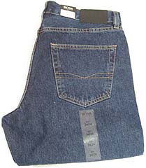 Washed Denim Jeans Leg: 32``