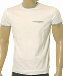 Hugo Boss White with Grey Piping Short Sleeve T-Shirt - Orange Label