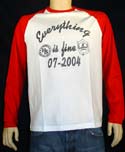 Hugo Mens Red & White Long Sleeve T-Shirt