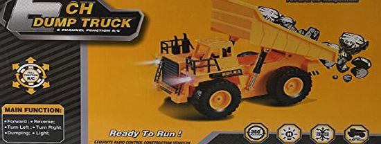 Hui Na Toys Remote Control Tip Up JCB Style Construction Dumper Truck RC Toy With Tipping Action 6CH