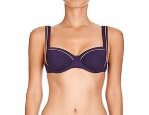 Retro Riviera violet full bikini top