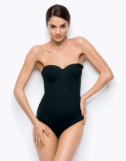 Sweet Capri Padded Strapless Swimsuit - Black
