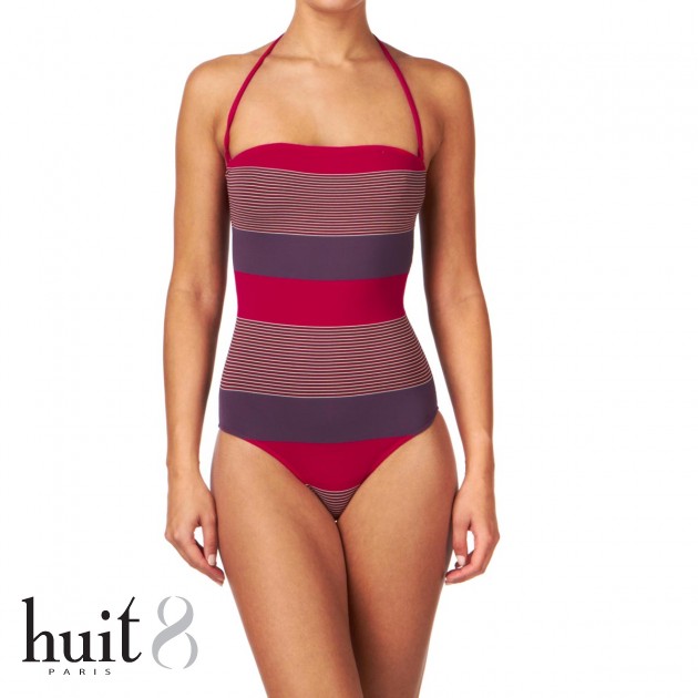 Huit Womens Huit Etretat Bandeau Swimsuit - Sweet