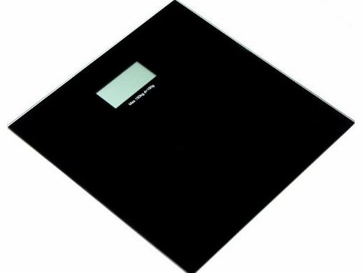 HUMLIN Black Digital LCD Bathroom Weighing Platform Scales Electronic Scale 180kg