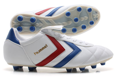 Hummel Old School Stars FG Football Boots White/Blue/Red