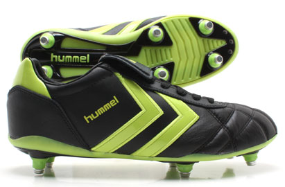 Hummel Old School Star SG Football Boots Black/Neon