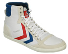 Stadil High White/Blue/Red Canvas Trainers