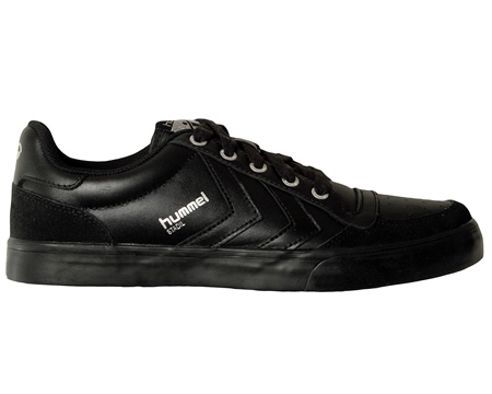 Hummel Stadil Low Black Leather Trainers