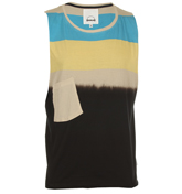 Humor Agno Light Gray Stripe Sleeveless T-Shirt