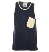 Humor Anglo Dress Blues Melange Tank Top