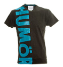 Humor Black T-Shirt with Turquoise Logo