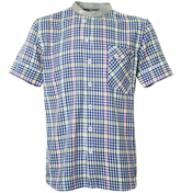 Humor Blue Check Short Sleeve Shirt