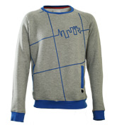 Humor Flamengo Grey and Royal Blue Sweatshirt