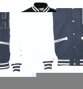 Funa Black and White Varsity Jacket