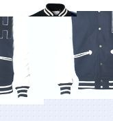 Funa Black and White Varsity Jacket