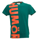Humor Green T-Shirt with Orange Logo