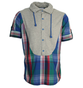 Grey 1/4 Button Fastening Shirt
