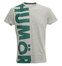 Humor Grey T-Shirt with Green Logo