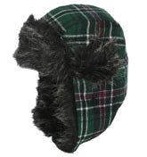 Hut Combi 2 Green Tartan Trapper Hat