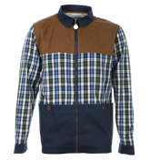 Maali Blue Check Full Zip Shirt