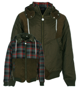 Humor Makula Olive Green / Tartan Reversible