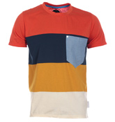 Humor Neu Red Clay Striped T-Shirt