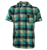 Robi Blue Check Hooded Shirt