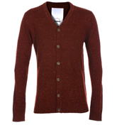 Humor Russet Brown Flecked Cardigan